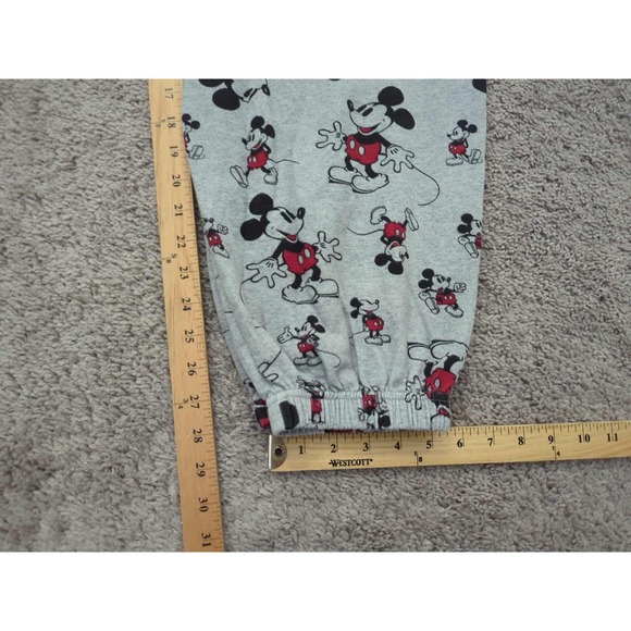 Disney Mickey Mouse Pajama Pants Mens Large Gray Pull On Sleep Loungewear - Picture 6 of 7